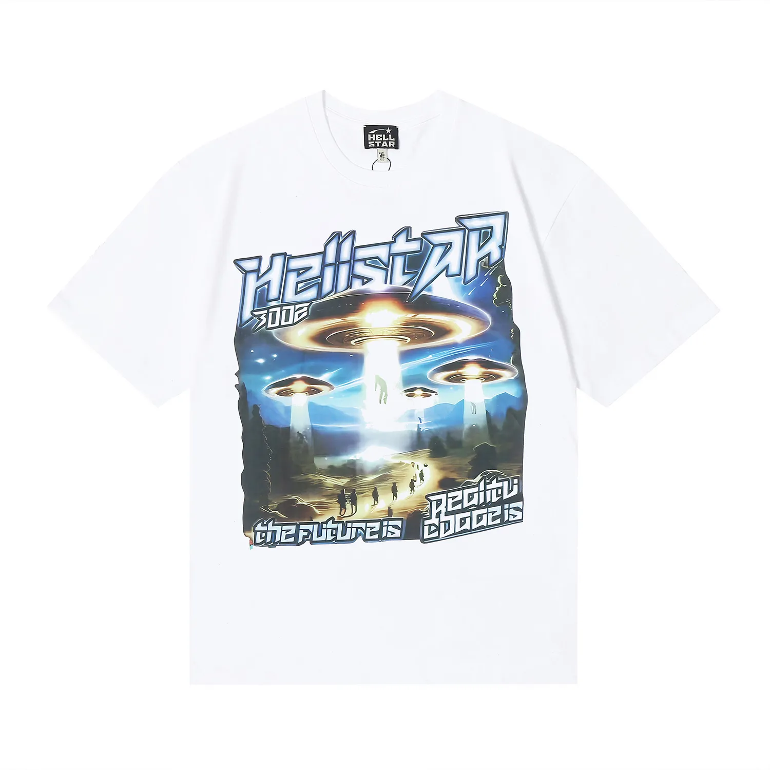 6666# P116 Hellstar American fashion high street pure cotton loose short-sleeved T-shirt Color: White Black Size: S M L XL