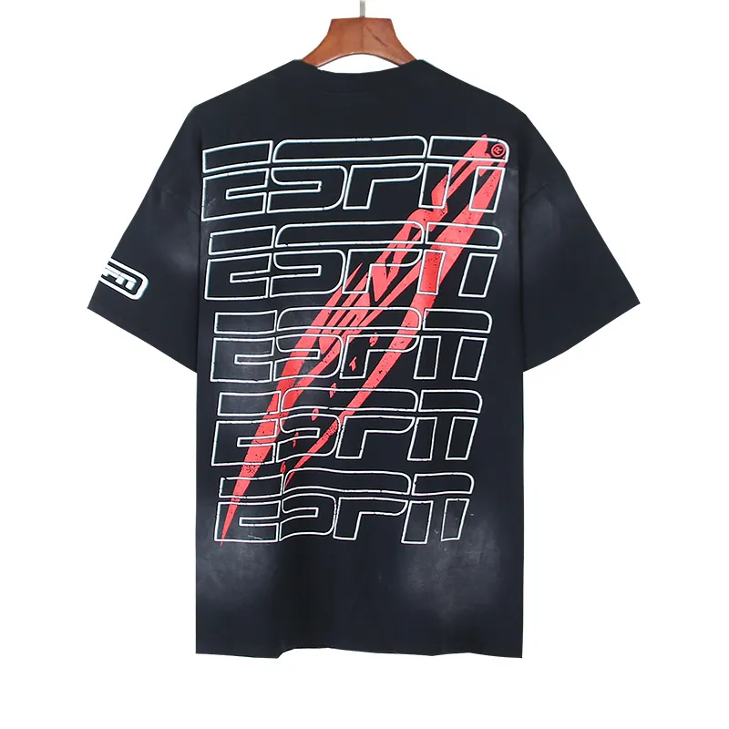 P126 Washed Black Real Shot Hellstar Hellstar Washed Retro Fashion Printed Short-Sleeved T-shirt Fabric: 250g 32 count fine cotton double yarn pure cotton Color: Washed Black Size: S M L XL