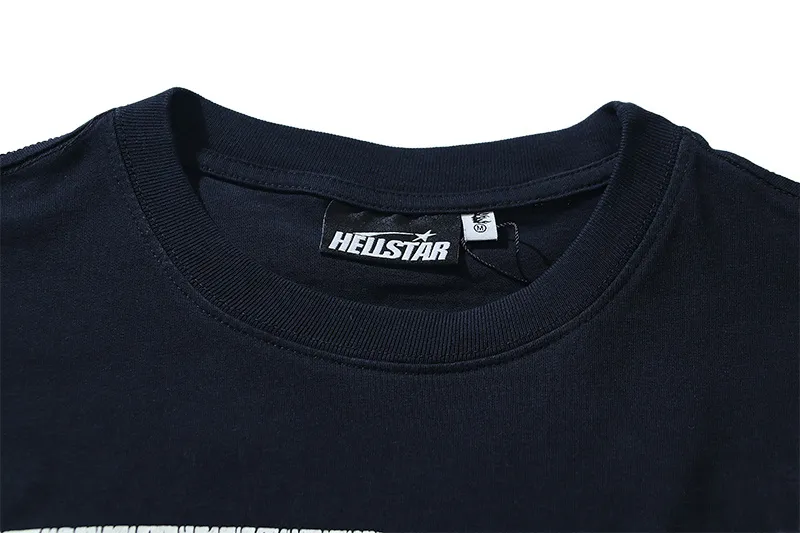 P126 Washed Black Real Shot Hellstar Hellstar Washed Retro Fashion Printed Short-Sleeved T-shirt Fabric: 250g 32 count fine cotton double yarn pure cotton Color: Washed Black Size: S M L XL