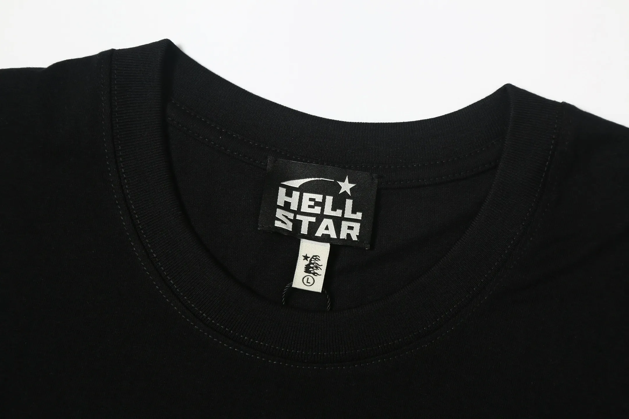 6608# P116 Hellstar short-sleeved Hellstar American fashion brand creative fun staring eyes printed high street retro T-shirt Color: White Black Apricot Code Number: S M L XL