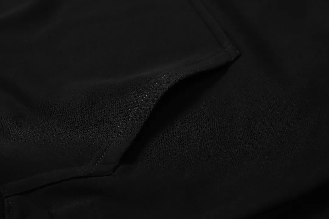 9903# P200 Ins American hip-hop trendy brand Hell Star letter printed high street men and women loose hooded pullover sweatshirt Color: Black Size: S M L XL