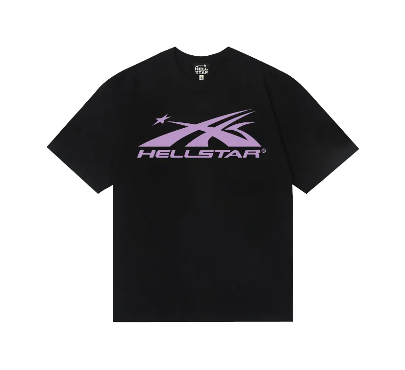 6804# P112 Hellstar American fashion high street pure cotton loose short-sleeved T-shirt Color: White Black Size: S M L XL
