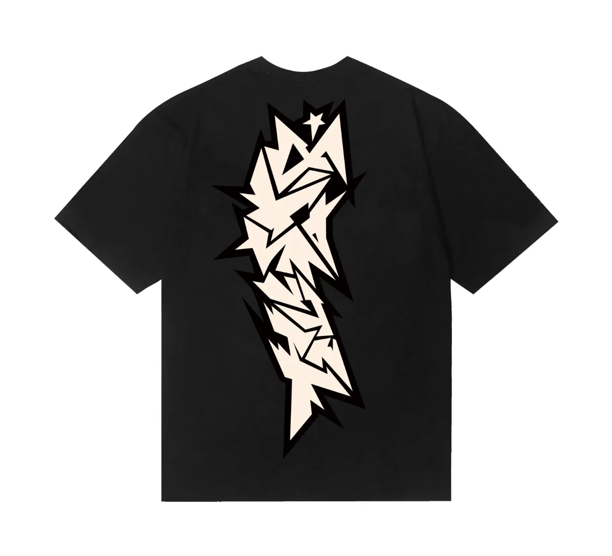 6833# P112 Hellstar American fashion high street pure cotton loose short-sleeved T-shirt Color: Black Red Size: S M L XL