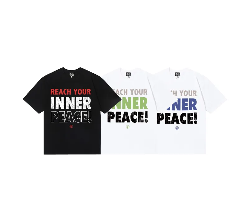 6729# P112 Hellstar American fashion high street pure cotton loose short-sleeved T-shirt Color: White Black Size: S M L XL