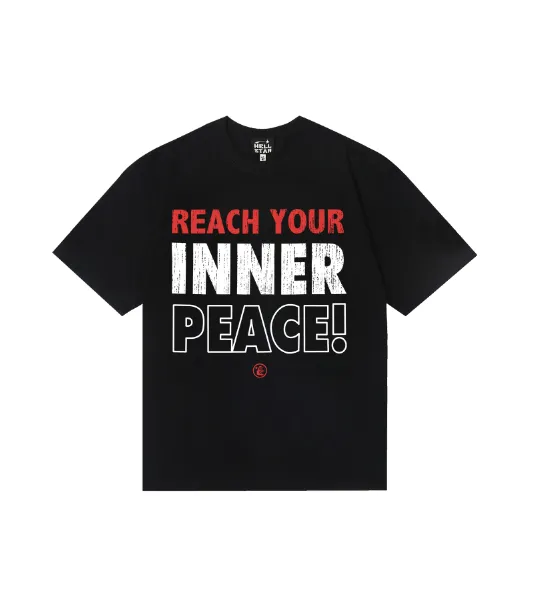 6729# P112 Hellstar American fashion high street pure cotton loose short-sleeved T-shirt Color: White Black Size: S M L XL