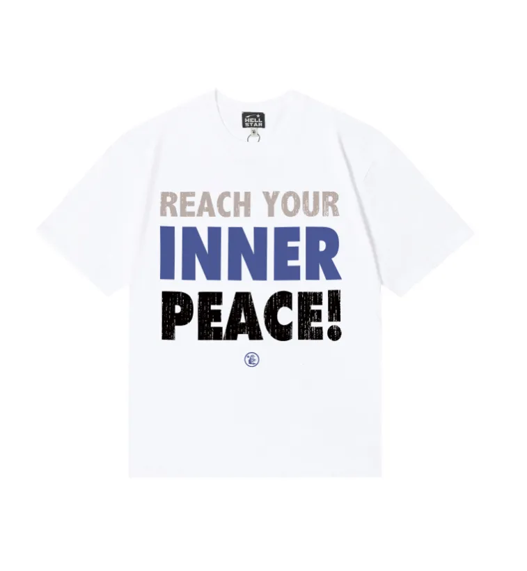 6729# P112 Hellstar American fashion high street pure cotton loose short-sleeved T-shirt Color: White Black Size: S M L XL