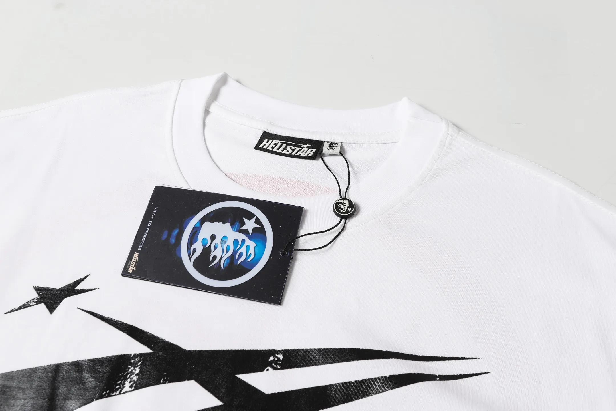 P108 Real-stock Hellstar Cross-border European and American style, street fashion brand pure cotton T-shirt Fabric (fabric): 32 counts of 240g heavy combed double yarn pure cotton Size (size): S-M- L- X L Color (colour): White 👉 👉