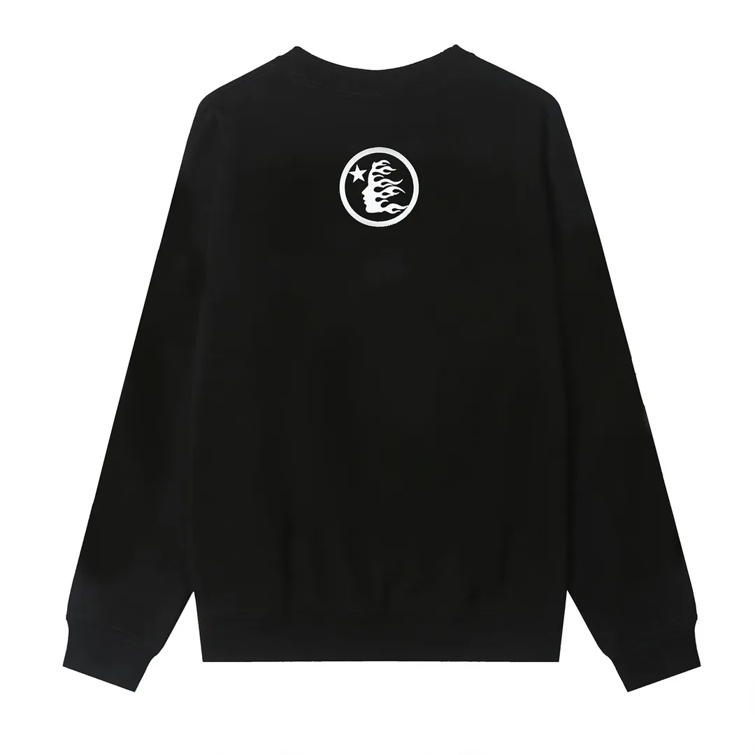 8818# P152 Hellstar high quality Hellstar American trendy printed cotton terry crew neck sweatshirt Color: White Black Size: S M L XL