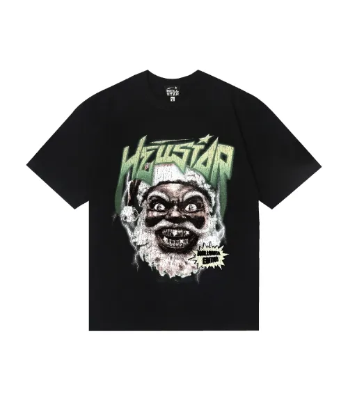 6809# P116 Hellstar American fashion high street pure cotton loose short-sleeved T-shirt Color: White Black Apricot Code Number: S M L XL