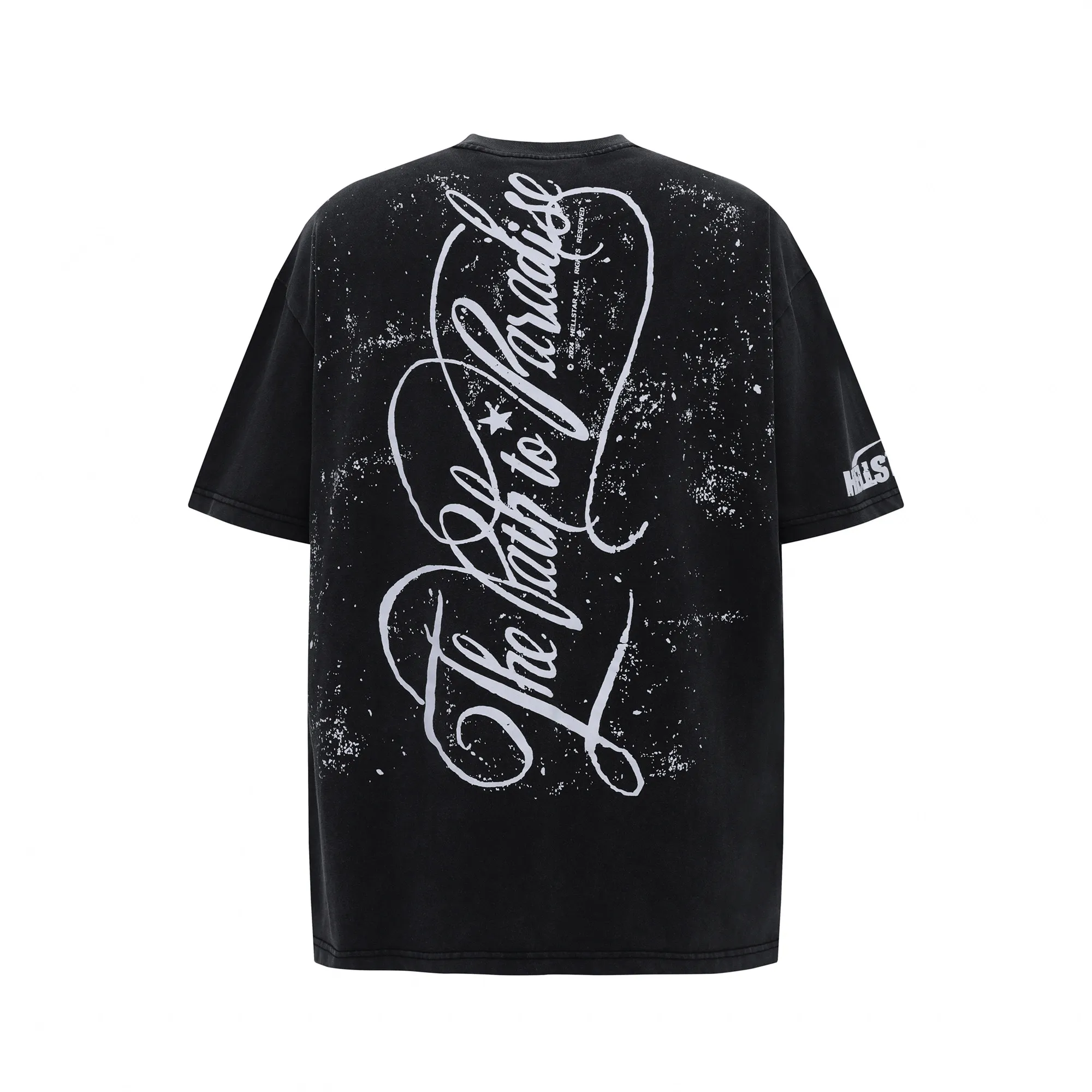 P126 HELLSTAR The Path To Paradise Complexcon Tee short-sleeved T-shirt The new hot beauty trend Hellstar!  Standard beauty and trendy workmanship, original customization (fabric, pattern, printing, hang tag, main mark, etc.), exaggerated style, explosive style, dare to break through tradition, bring adventurous new fashion experience!   YoungBoy, the most popular rapper in the youth circle, has shot a lot of models for him, and celebrities such as Dababy and Swae Lee frequently get dressed!  color: black Size: S, M, L, XL