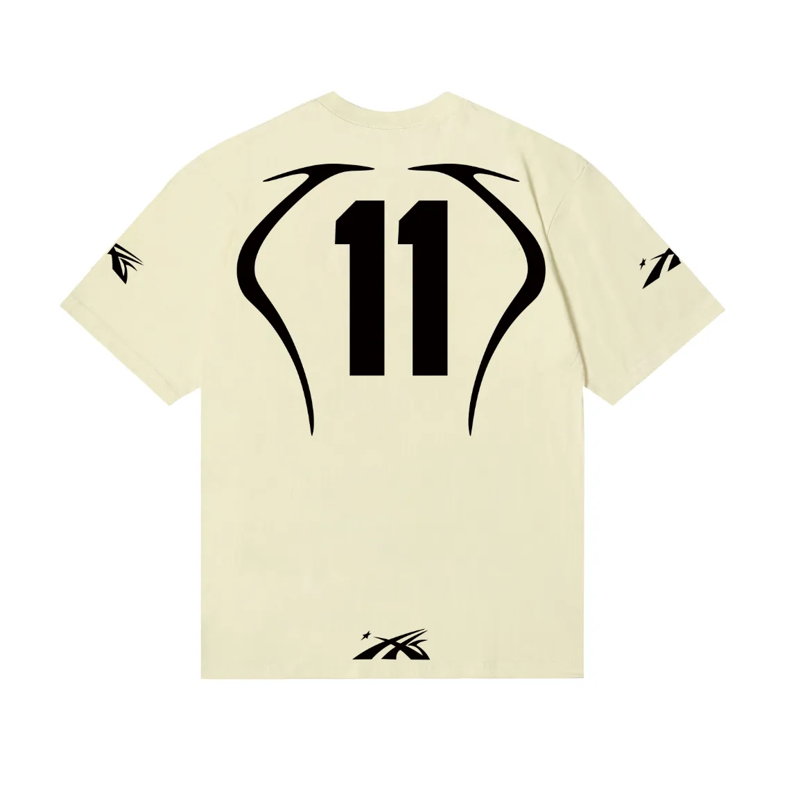 6834# P112 Hellstar American fashionable high street pure cotton loose short-sleeved T-shirt Color: White Red Apricot Dark Coffee Black Size: S M L XL