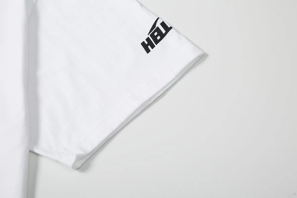 6615# P116 Hellstar short-sleeved Hellstar Rapper star fashion brand American fashion print high street retro T-shirt Color: White Apricot Black Size: S M L XL
