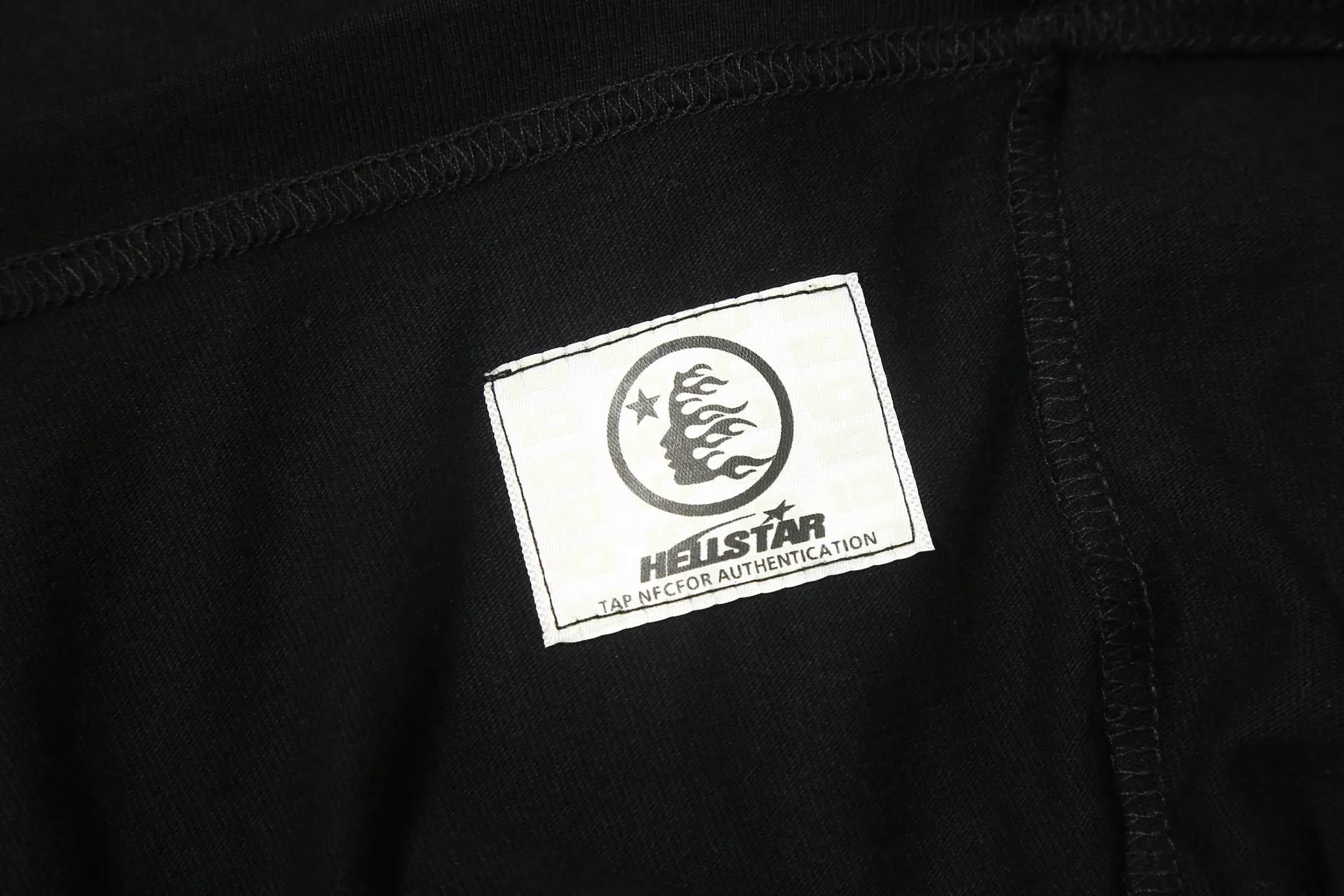 6607# P116 Hellstar short-sleeved Hellstar Rapper star fashion brand American fashion print high street retro T-shirt Color: White Black Apricot Size: S M L XL