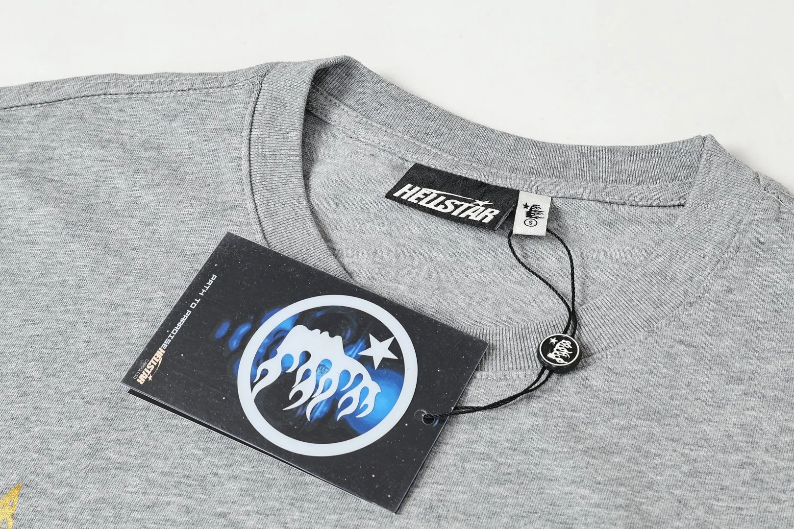 P124 Real-stock high-definition Hellstar Cross-border European and American style street brand pure cotton T-shirt Fabric (fabric): 32 pieces of 250g washed combed double yarn pure cotton Size (size): S-M- L- X L Color (colour): washed black/washed gray 👉