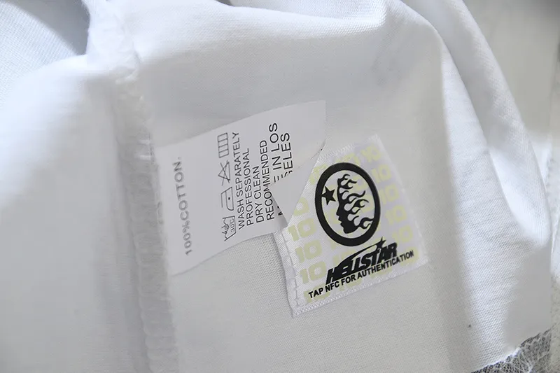 P116 Real shot of Hellstar Hellstar high street pure cotton loose short-sleeved T-shirt Fabric: 240g 32 count fine cotton double yarn pure cotton Color: White Size: S M L XL