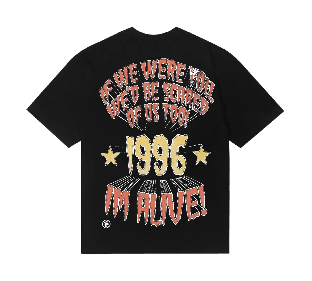 6818# P116 Hellstar American fashion high street pure cotton loose short-sleeved T-shirt Color: Black White Size: S M L XL