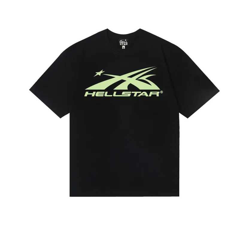 6801# P112 Hellstar American fashion high street pure cotton loose short-sleeved T-shirt Color: White Black Size: S M L XL