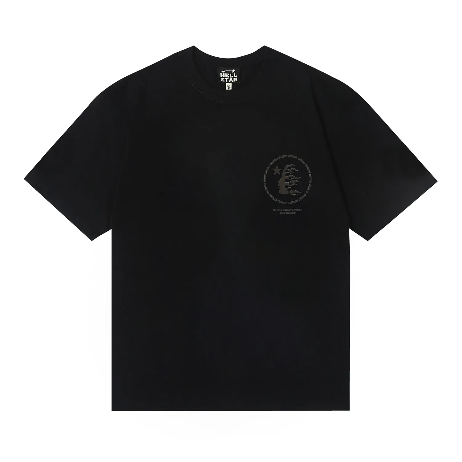 6672# P112 Hellstar American fashion high street pure cotton loose short-sleeved T-shirt Color: White Black Size: S M L XL
