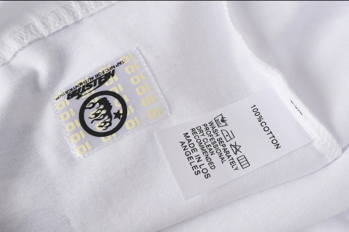 P108 738# White Real stock Hellstar cross-border European and American style, street brand pure cotton T-shirt Fabric (fabric): 32 counts of 240g heavy combed double yarn pure cotton Size (size): S-M- L- X L Color (colour): white,