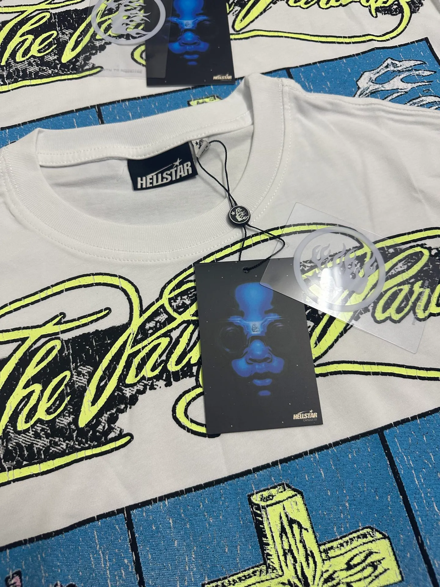 P108 738# White Real stock Hellstar cross-border European and American style, street brand pure cotton T-shirt Fabric (fabric): 32 counts of 240g heavy combed double yarn pure cotton Size (size): S-M- L- X L Color (colour): white,