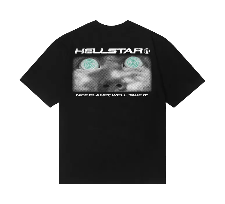 6746# P112 Hellstar American fashion high street pure cotton loose short-sleeved T-shirt Color: White Black Size: S M L XL