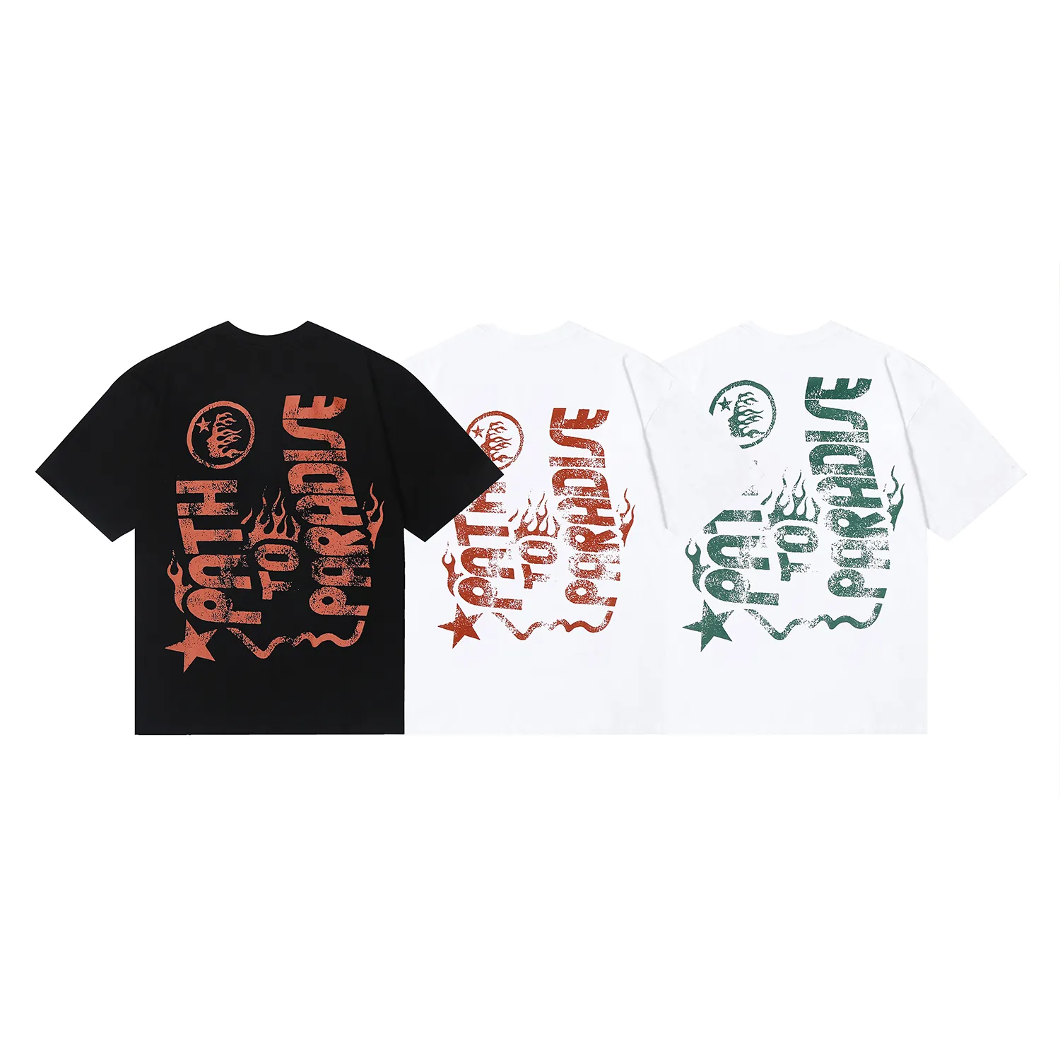 6620# P116 Hellstar American fashion high street pure cotton loose short-sleeved T-shirt Color: White Black Size: S M L XL
