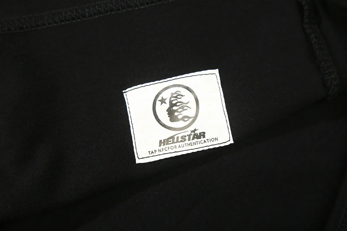 6620# P116 Hellstar American fashion high street pure cotton loose short-sleeved T-shirt Color: White Black Size: S M L XL