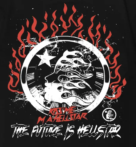6724# P116 Hellstar American fashion high street pure cotton loose short-sleeved T-shirt Color: Black Size: S M L XL