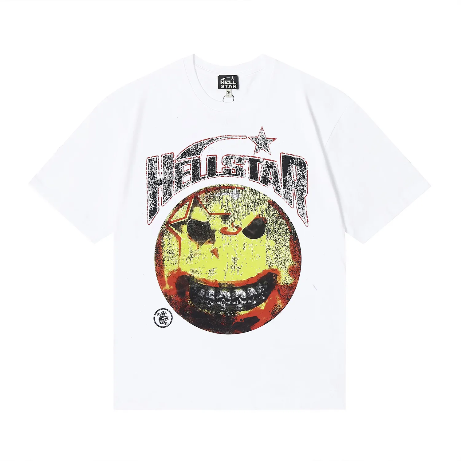 6659# P116 Hellstar American fashion high street pure cotton loose short-sleeved T-shirt Color: White Black Gray Size: S M L XL
