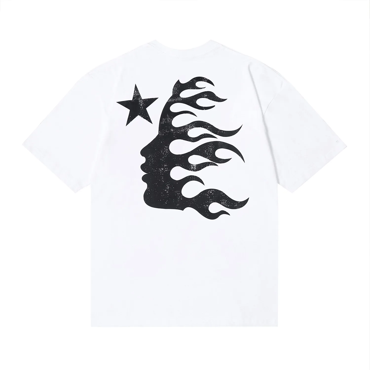 6659# P116 Hellstar American fashion high street pure cotton loose short-sleeved T-shirt Color: White Black Gray Size: S M L XL