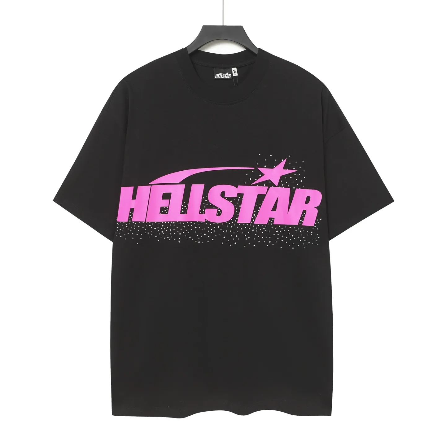 P116 Real-stock Hellstar Cross-border European and American style, street fashion brand pure cotton T-shirt Fabric (fabric): 32 pieces of 240g heavy combed double yarn pure cotton Size (size): S-M- L- X L Color (colour): black