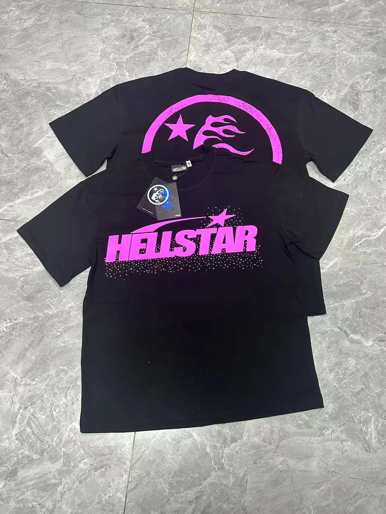 P116 Real-stock Hellstar Cross-border European and American style, street fashion brand pure cotton T-shirt Fabric (fabric): 32 pieces of 240g heavy combed double yarn pure cotton Size (size): S-M- L- X L Color (colour): black