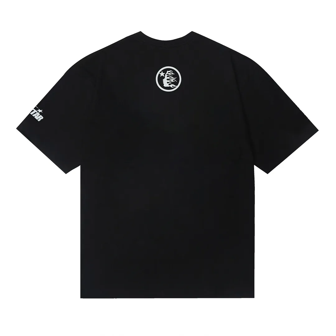 6655# P112 Hellstar American fashion high street pure cotton loose short-sleeved T-shirt Color: White Black Size: S M L XL