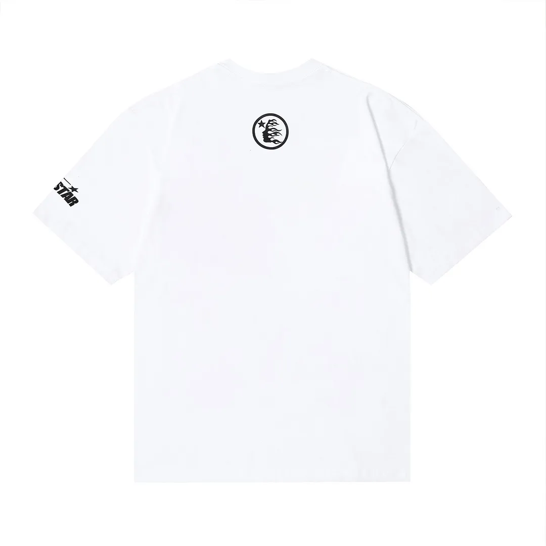6655# P112 Hellstar American fashion high street pure cotton loose short-sleeved T-shirt Color: White Black Size: S M L XL