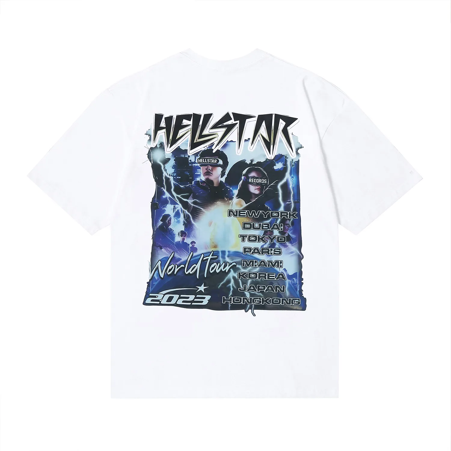 6664# P116 Hellstar American fashion high street pure cotton loose short-sleeved T-shirt Color: White Black Size: S M L XL