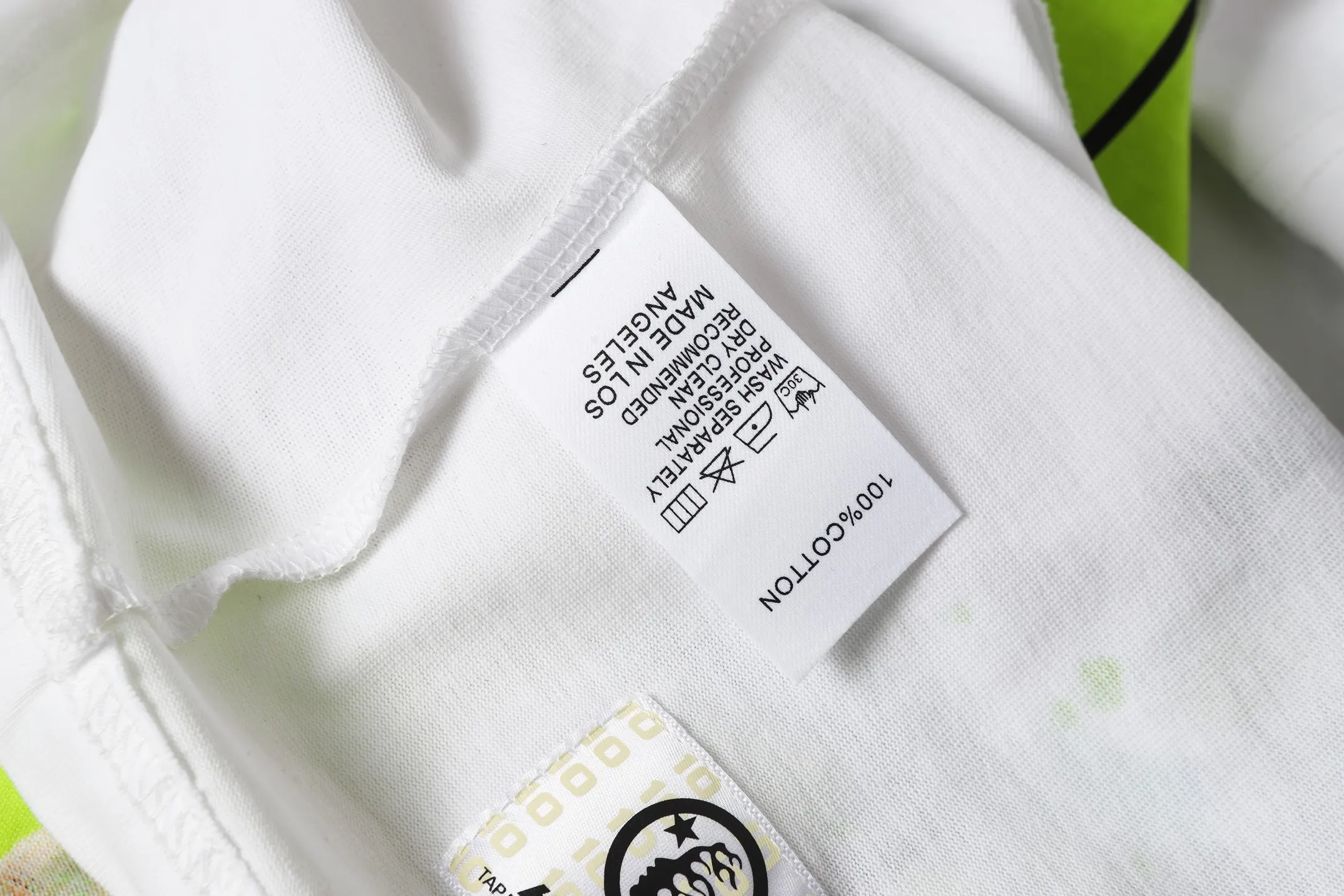 P108 Real-stock Hellstar cross-border European and American style, street fashion brand pure fabric (fabric): 32 pieces of 240g heavy combed double yarn pure cotton code number (size): S-M- L- X L color (colour): apricot/white 👉