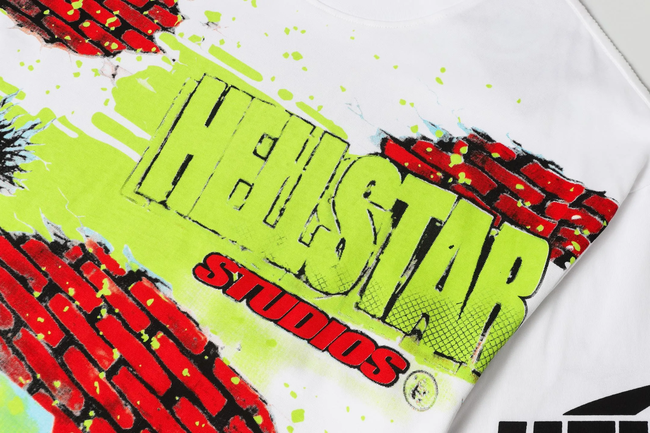 P108 Real-stock Hellstar cross-border European and American style, street fashion brand pure fabric (fabric): 32 pieces of 240g heavy combed double yarn pure cotton code number (size): S-M- L- X L color (colour): apricot/white 👉
