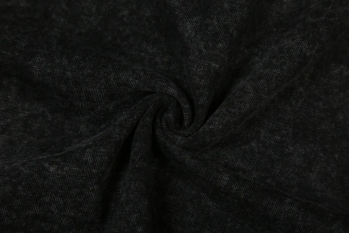 7737# P124 Washed Hellstar Hellstar ins same style retro printed tops for men and women, casual and trendy pure cotton washed short-sleeved T-shirt Color: Black Size: S M L XL