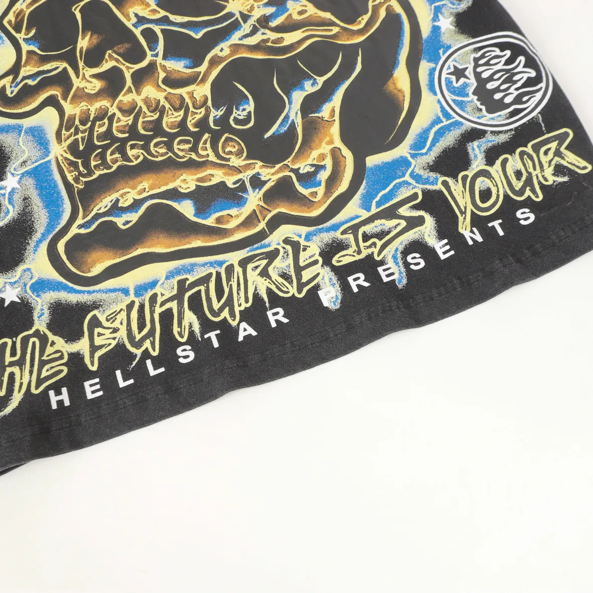 P124 Hellstar Hellstar Cross-border European and American style street fashion brand pure cotton T-shirt Fabric (fabric): 32 counts 250g washed combed double yarn pure cotton Size (size): S-M- L- X L Color (colour): Washed black (spray Ma Liu)