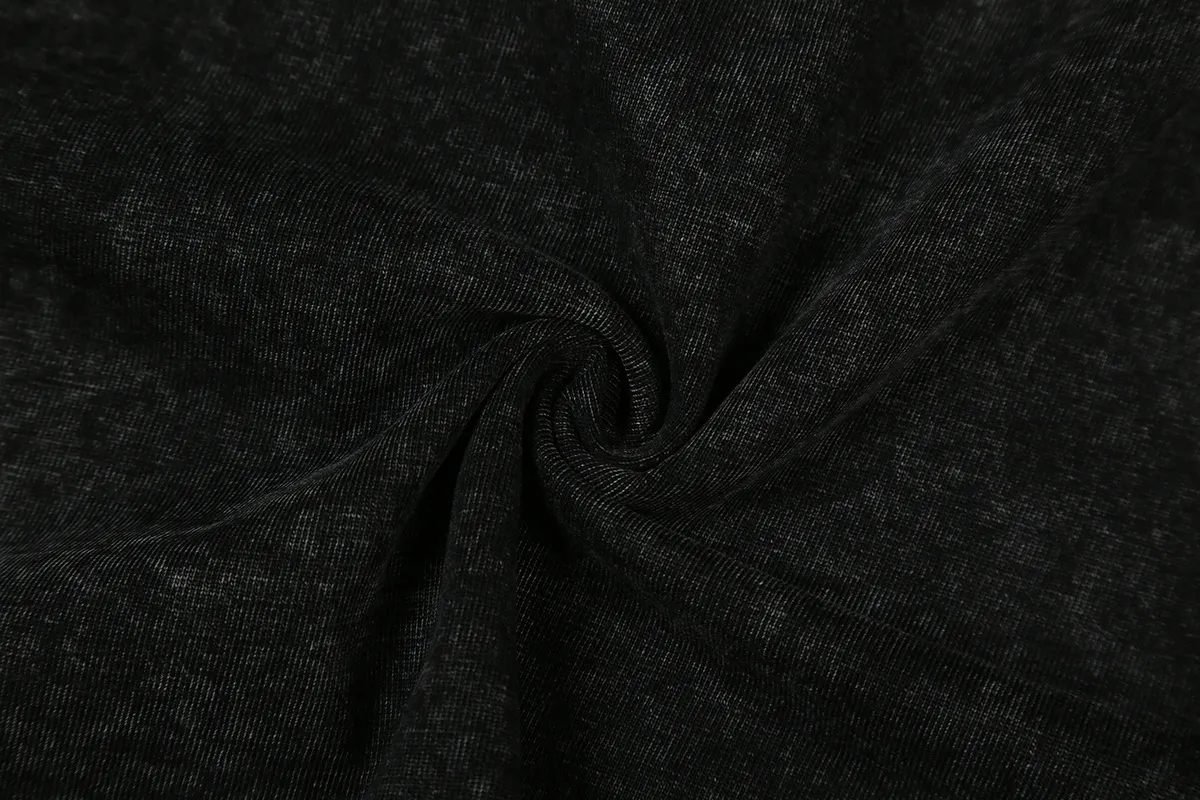7727# P124 Washed Hellstar Hellstar ins same style retro printed tops for men and women, casual and trendy pure cotton washed short-sleeved T-shirt Color: Black Size: S M L XL
