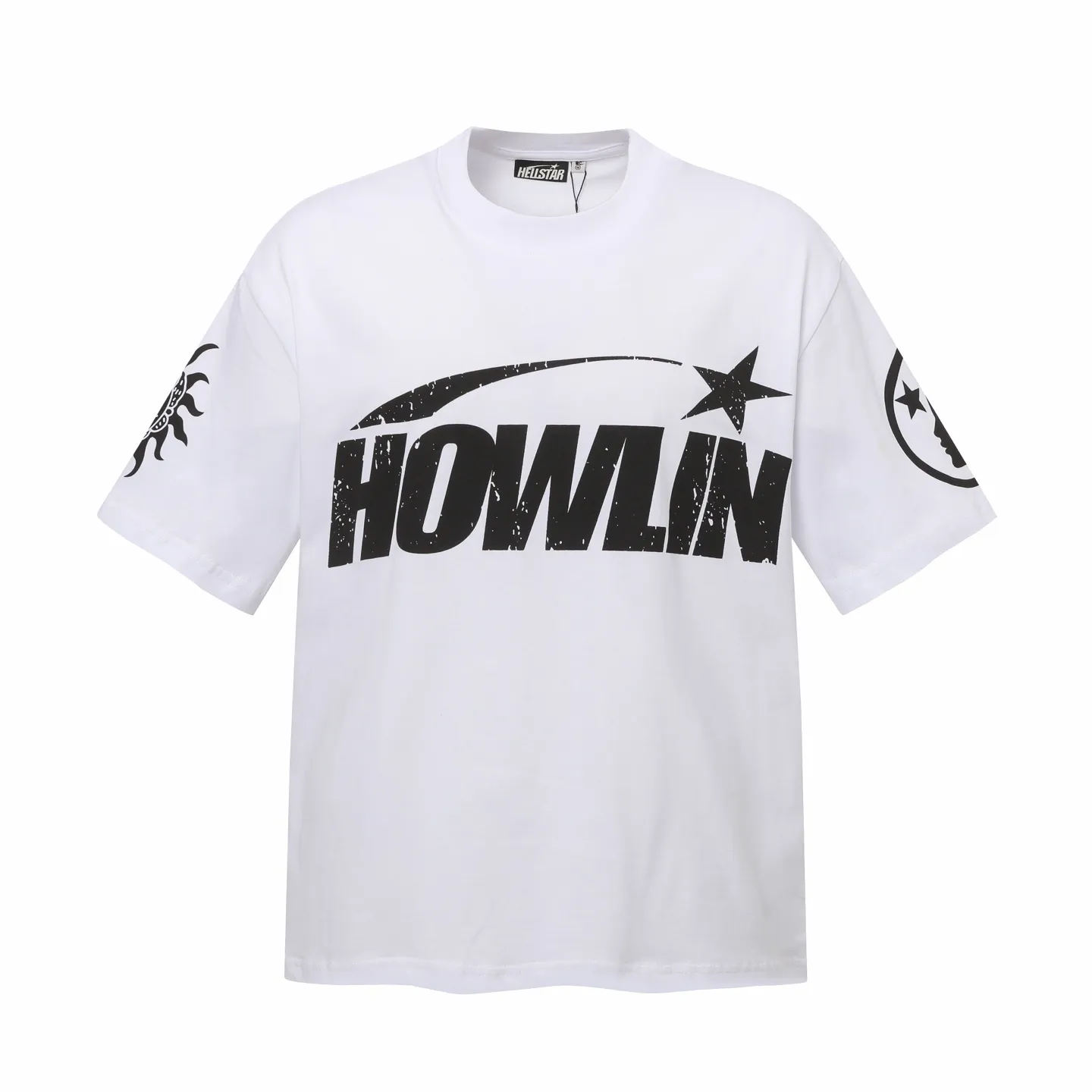 P108 Real-stock Hellstar Cross-border European and American style, street fashion brand pure cotton T-shirt Fabric (fabric): 32 pieces of 240g heavy combed double yarn pure cotton Size (size): S-M- L- X L Color (colour): white