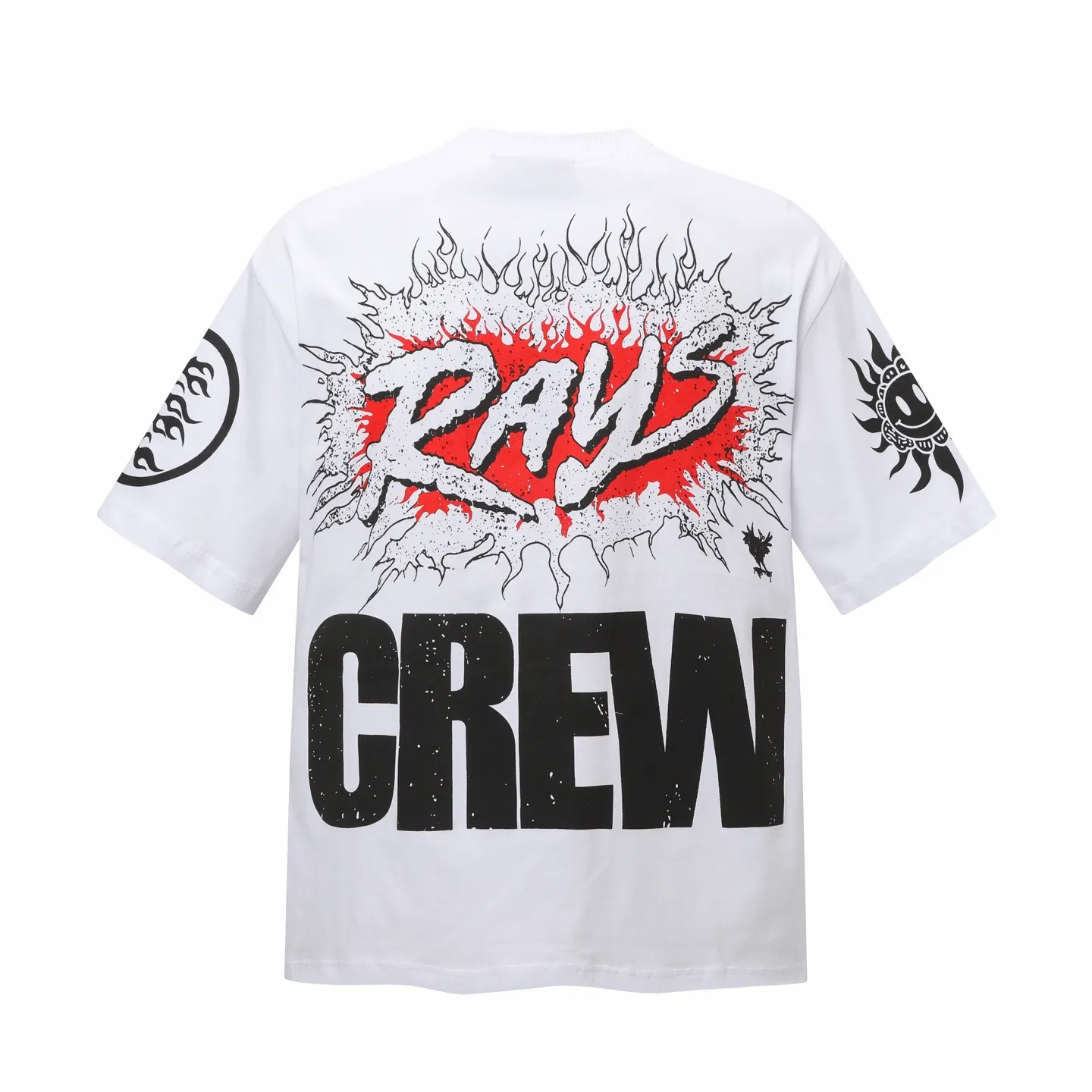 P108 Real-stock Hellstar Cross-border European and American style, street fashion brand pure cotton T-shirt Fabric (fabric): 32 pieces of 240g heavy combed double yarn pure cotton Size (size): S-M- L- X L Color (colour): white