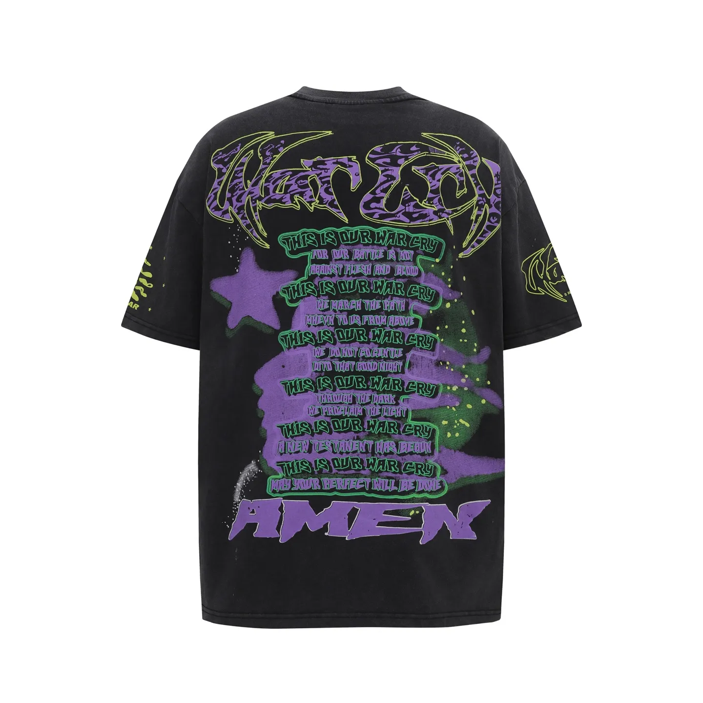 P134 HELLSTAR Washed and Distressed Retro Portrait Printed Hip-Hop Loose Short-Sleeved T-shirt The new hot beauty trend Hellstar!  Standard beauty and trendy workmanship, original customization (fabric, pattern, printing, hangtag, main mark, etc.), exaggerated style, explosive style, dare to break through tradition, bring adventurous new fashion experience!   YoungBoy, the most popular rapper in the youth circle, has shot a lot of models for him, and celebrities such as Dababy and Swae Lee frequently get dressed!  color: black Size: S, M, L, XL