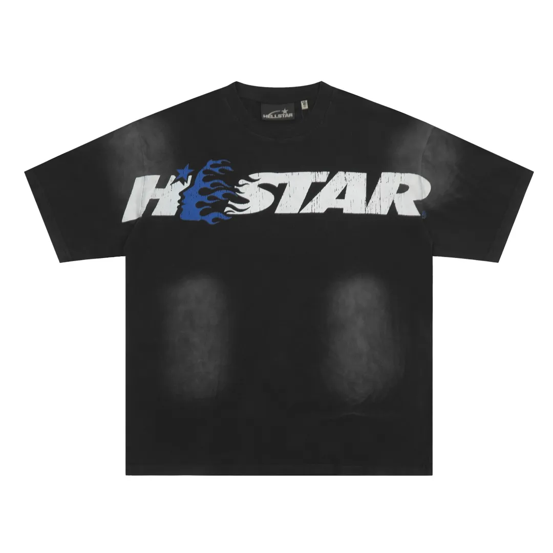 P126 HELLSTAR STUDIOS CARTOON LOGO T-SHIRT High-quality short-sleeved T-shirt, the new hot beauty trend Hellstar!  Standard beauty and trendy workmanship, original customization (fabric, pattern, printing, hang tag, main mark, etc.), exaggerated style, explosive style, dare to break through tradition, bring adventurous new fashion experience!   YoungBoy, the most popular rapper in the youth circle, has shot a lot of models for him, and celebrities such as Dababy and Swae Lee frequently get dressed!  color: black Size: S, M, L, XL