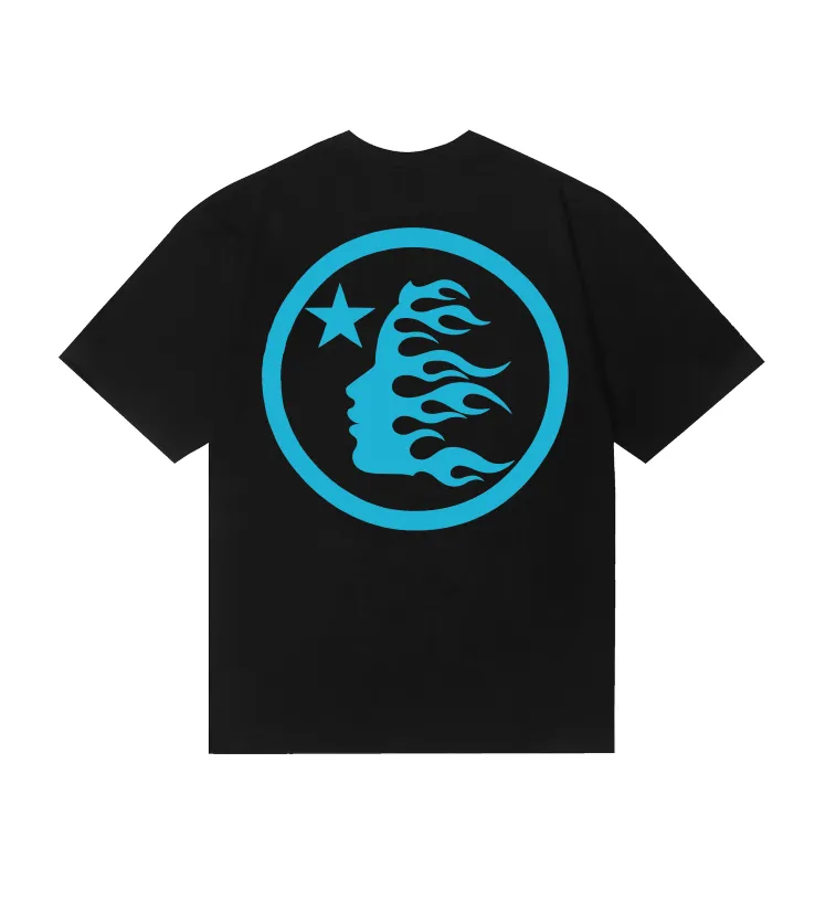 6723# P116 Hellstar American fashion high street pure cotton loose short-sleeved T-shirt Color: Black Size: S M L XL