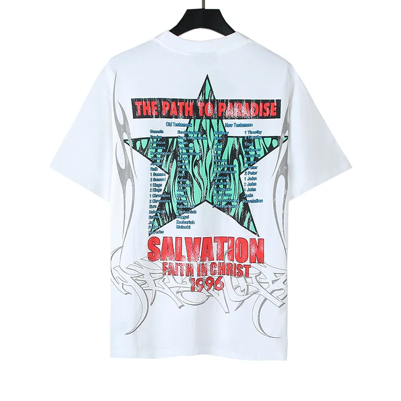 P110 5610# Real shot Hellstar Meichao high street pure cotton loose short-sleeved T-shirt Fabric: 240g 32 count fine cotton double yarn pure cotton Color: White Size: S M L XL