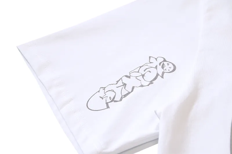 P110 5610# Real shot Hellstar Meichao high street pure cotton loose short-sleeved T-shirt Fabric: 240g 32 count fine cotton double yarn pure cotton Color: White Size: S M L XL