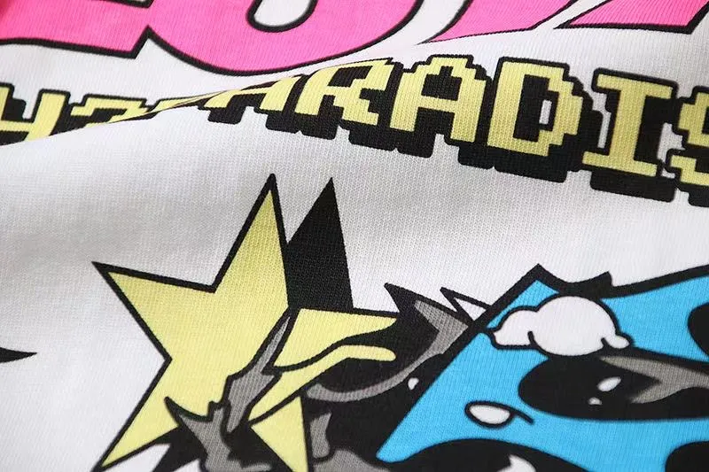 P108 Real-stock Hellstar Cross-border European and American style street brand pure cotton T-shirt Fabric (fabric): 32 counts of 240g heavy combed double yarn pure cotton Size (size): S-M- L- X L Color (colour): white