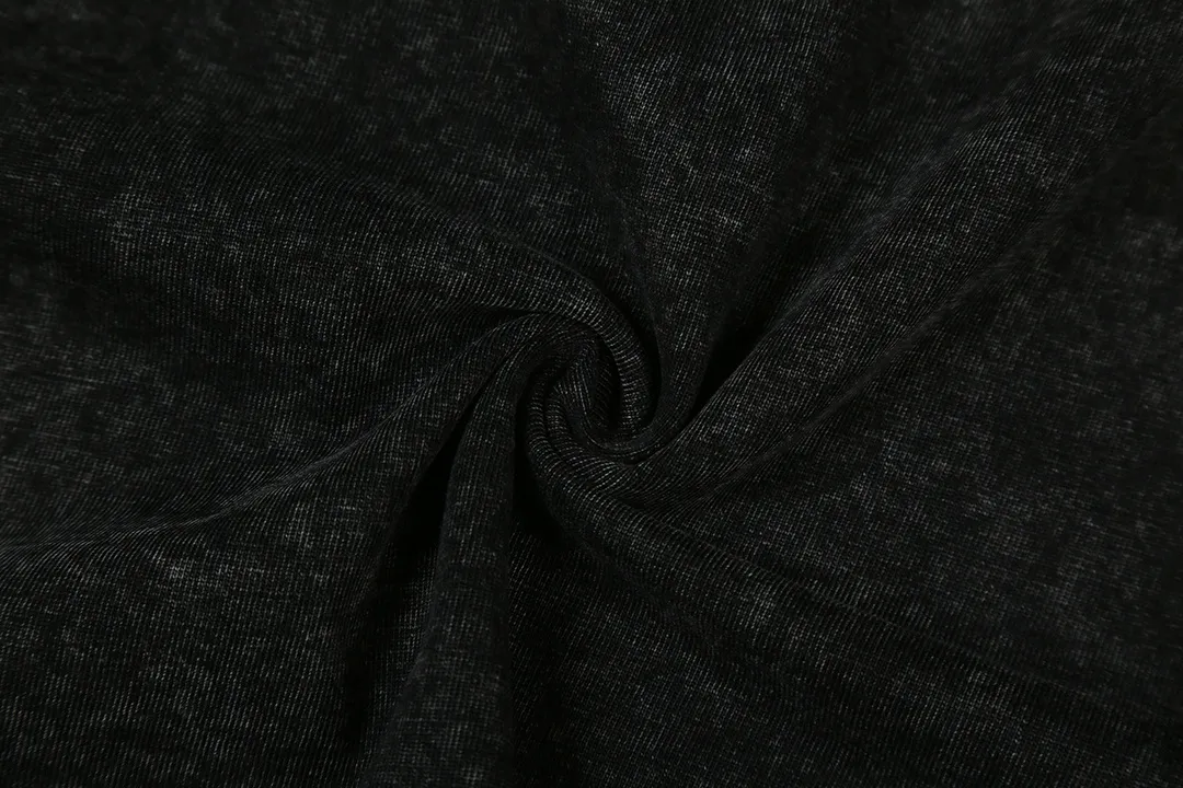 7719# P118 Washed Hellstar Hellstar ins same style retro printed tops for men and women, casual and trendy pure cotton washed short-sleeved T-shirt Color: Black Size: S M L XL