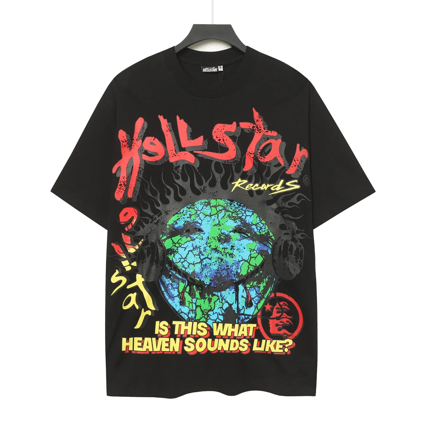 P108 Real-stock Hellstar Cross-border European and American style, street brand pure cotton T-shirt Fabric (fabric): 32 counts of 240g heavy combed double yarn pure cotton Size (size): S-M- L- X L Color (colour): black/white/apricot 👉 👉